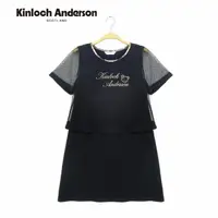 在飛比找momo購物網優惠-【Kinloch Anderson】率性拼接網紗假兩件洋裝連