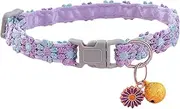 Cat Collar with Bell - Kitten Collar with Removable Bell,Adjustable Length Pet Charm with Pendant for Medium Large Animals Dogs Puppies