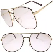 Gold Frame Genuine Vintage Half Lens Bifocal Square Reader 2.25 Reading Glasses