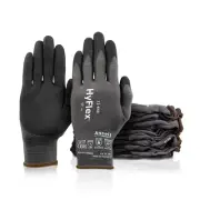 Ansell HyFlex 11-840 Professional Work Gloves, Abrasion Resistant Nitrile Coa...