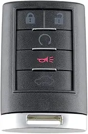 FLJKCT Car Remote Key Case 5 Buttons Smart Car Key Shell No Blade,for Cadillac CTS DTS STS 2008 2009 2010 2011 2012