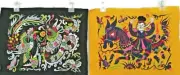 Vintage Chinese Miao Aboriginal Tribe Handmade Fibric Embroidery Paintings