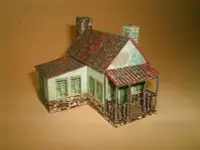 在飛比找Yahoo!奇摩拍賣優惠-手工制作仿真房屋小房子老別墅建筑3D紙模型紙藝玩具~~特價