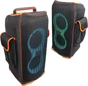 Protective Cover for PartyBox Club 120 Speaker Double-Layer Shield, Scratch-Resistant, Dust proof Shell, Custom Fit Speaker Jacket, Breathable Mesh Sleeve, w/2 Storage Pockets (partybox 120)