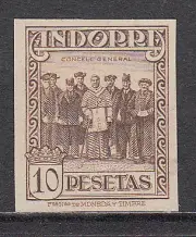 Andorra Española Sueltos 1935 Edifil 43s (*) Mng