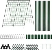 Garden Netting - A-Frame Plant Lattice, Foldable Cucumber Support Trellis | Durrable Yard Cucumber Growing Frame, Cucumber Vine Fence for Vegetable Fruit Vine Cucumber Tomato (48 X 48 Inch)