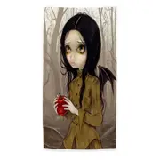 Goth Fairy Melancholy Autumn Is My Last Chance Beach Towels Medium Large Extra Large