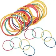 CHICAMPERA 60PCS Colored Rubber Bands Bulk Stretchable Elastic Bands for Office Supplies Geoboards and Creative Projects Vibrant Mix for School and Home Use