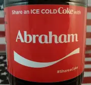 Share A Coke With Abraham 2017 Limited Edition Coca Cola Bottle