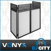 Pro DJ Booth Custom Console Fascade Table Stand Lycra Facade Vonyx DB4