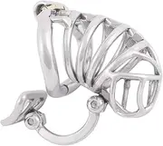 TERNENCE Male Cock Cage Penis Ring Virginity Lock Chastity Belt Adult Game Sex Toy with Separation Hook T550 (50mm L Size)