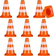 VANZACK 14 Pieces Mini Traffic Sign Traffic Cones and Road Signs for Traffic Scenes and Creative Playgrounds Simulation for Model Railways
