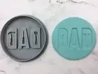 Father's Day DAD Cookie Stamp With Pop Up Tools Embosser Mold