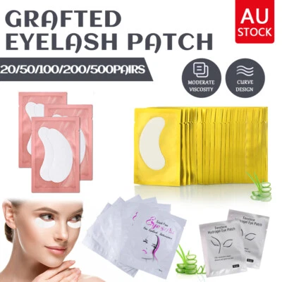 Up to 1000x Under Eye Curve Eyelash Pads Gel Patch Lint Free Lash Extension AU