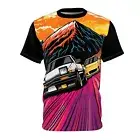 Racer Retro Speed Vintage T-Shirt Tee Shirt Blue Graphic Car 90s Jordan Racing