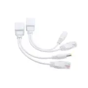 Passive PoE Injector and PoE Splitter Kit with DC5.5x2.1 mm RJ45 Connectors