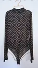 IRIS - Sheer Geometric Pattern Teddy, colors Coffee and mocha, size: M