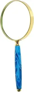 TEHAUX Portable Handheld Magnifying Glass Optical Glass for Reading Compact Design for Home Travel for Seniors Teens Explore Maps Magazines and More
