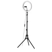 10Inch LED Ring Light 5500K Dimmable Diva Diffuser With Stand Make Up Studio