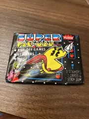 1982 FLEER SUPER PAC-MAN Wax Pack Sealed Unopened Stickers Rub-Off Cards