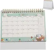 SEWACC 2025 Calendar Planner Small Flip Calendar Small Desk Calendar Flip Calendar for Desk Perpetual Desk Calendar Desk Calendar Small Office Home Supplies Tabletop Calendar White Paper