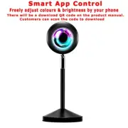 1x Sunset Lamp,Sunset Projection Lamp Light App Controlled 16 Colors Night Light
