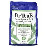 Dr. Teal's, Pure Epsom Salt, Soaking Solution, Cannabis Sativa Hemp Seed Oil, 3 lbs (1.36 kg)