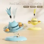 Cat toy-spring rocking turntable with treats dispenser self-entertaiining play
