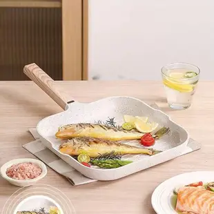 Rikyu日本利休三合一麥飯石多格煎鍋早餐專用煎蛋牛排平底不粘鍋