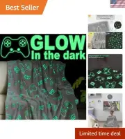 Super Soft Glow in the Dark Game Controller Blanket - Perfect Gift for Gamers