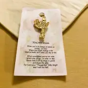 TEACHER ANGEL PIN WITH A THOUGHTFUL MESSAGE TO SAY THANK YOU BY THE CAT'S MEOW