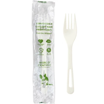 World Centric's 6.3 in Fork, Individually Wrapped - TPLA - - Case of 750