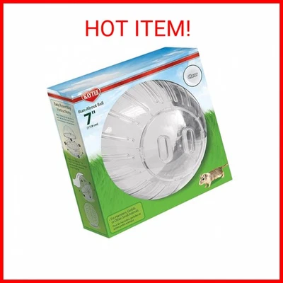 Kaytee 7" Clear Run-About Exercise Ball For Pet Hamsters & Gerbils