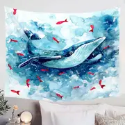 Art Painting Fish and Whale Tapestry