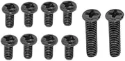 Gintai 10PCS 2 Long and 8 Short per Set Black Lower Bottom Base Cover Case Screws Replacement for HP OMEN 15-CE