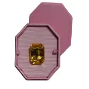 Swarovski Lucent cocktail ring Oversized crystal, Octagon cut, Yellow 52 / USA6