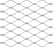 Stainless Steel Woven Wire Mesh Wire Mesh Fencing Height 0.6m/0.8m/1m/1.2m Fence Netting Stainless Steel Rope Net Flexible Multifunctional Metal Mesh for Garden Balcony Pasture