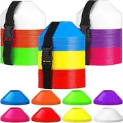 Liliful 300 Pcs Mini Cones Disc Cones with Carry Strap Soccer Cones Soccer Training Equipment for Kids and Adult Agility Drills Sports Football Basketball Coaching Practice
