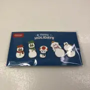 Mario and Friends Snowmen Holiday Pin Set Exclusive Pin Set Christmas NEW 2024