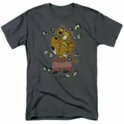 Scooby Doo Being Watched T Shirt Mens Licensed Cartoon Scooby Shaggy Charcoal
