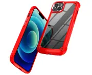 YSM iPhone 15 Pro Max Clear Case - Red