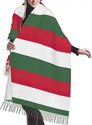 [DRTGEDS] Flag Of Hungary Scarfs For Women Fall Winter Scarves Pashmina Shawls And Wraps For All Season Christmas Gift