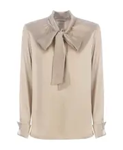 High-collar long-sleeved shirt IT38,IT36 Nude