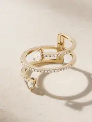 [Persée] Persée - Hera Duo 18-karat Gold Diamond Ring - 7 7 Gold