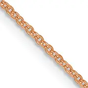16 Inch 14K Rose Gold 1.1mm Flat Cable Chain