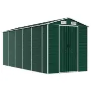 Garden Shed Outdoor Storage Tool Workshop Sheds Steel Green 191x470x198cm