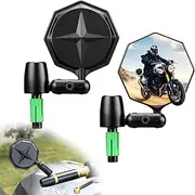 SHEJISI universal motorcycle bar end mirrors,7/8" Round motorcycle mirrors for handlebars Compatible with Honda, Suzuki, Yamaha, Kawasaki etc