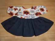 THANKSGIVING TURKEY GOBBLE GOBBLE DRESS for 16" CPK Cabbage Patch Kids