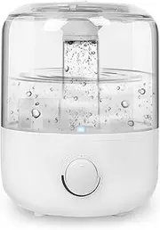 Air Humidifier, Cool Mist Humidifier with 3L Water Tank, Humidifier for Bedroom & Single Room, Essential Oil Aroma Diffuser, Ultrasonic Cool Mist, Lower Noise, Adjustable 360° Knob, Auto Shut-Off.