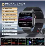 heart blood pressure sugar medical grade bluetooth monitor glucose smart watch99